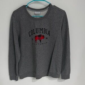 Columbia Charcoal Sweatshirt with Red Plaid Buffalo